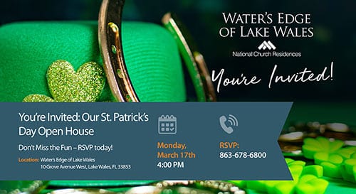 Water's Edge of Lake Wales St. Patrick's Day Open House & Buffet Event image