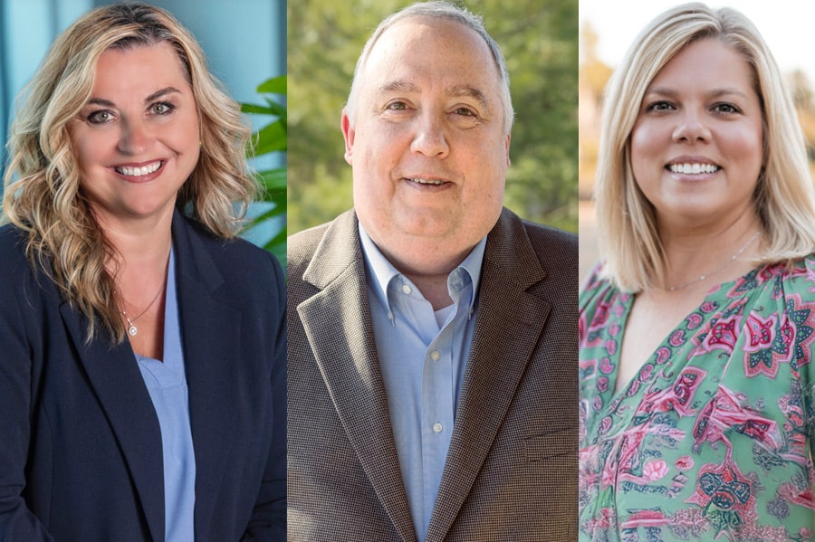 Donna Walker, Joe Largey, and Sarah Branch, the new leadership team within the Affordable Housing Management and Housing Development departments.